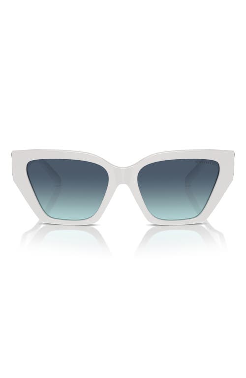 Tiffany & Co. 55mm Gradient Cat Eye Sunglasses in Blue White at Nordstrom