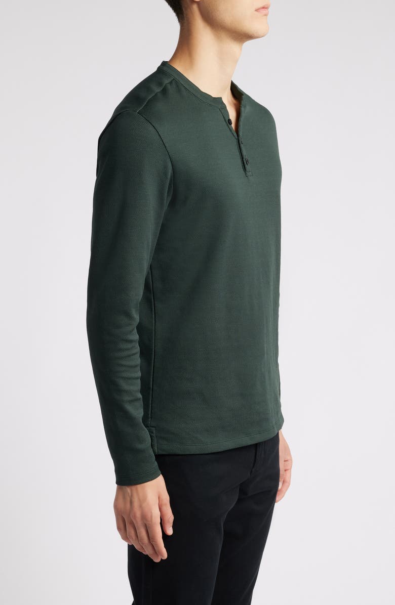 Robert Barakett Elgin Double Knit Mesh Henley, Alternate, color, Green