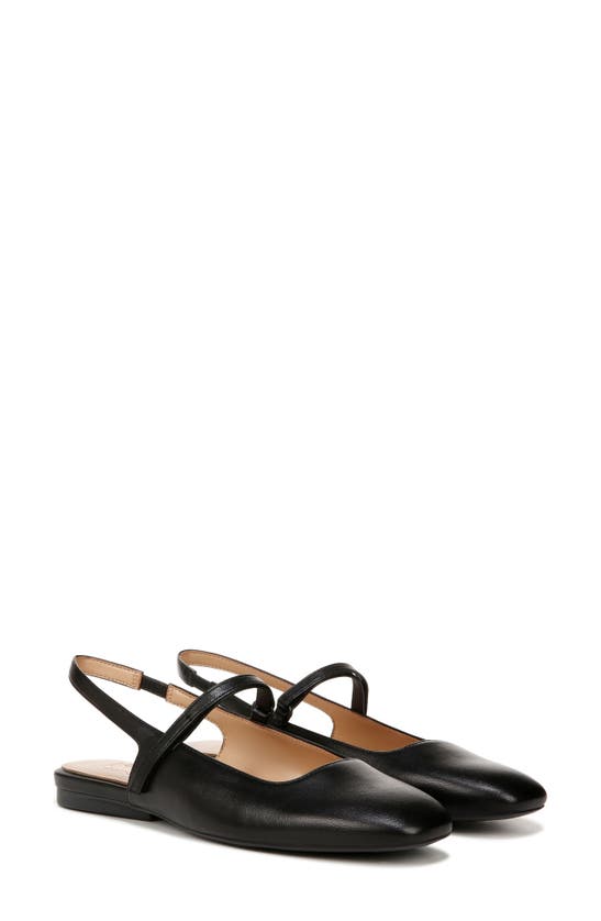 Shop Naturalizer Connie Slingback Mary Jane Flat In Black Leather