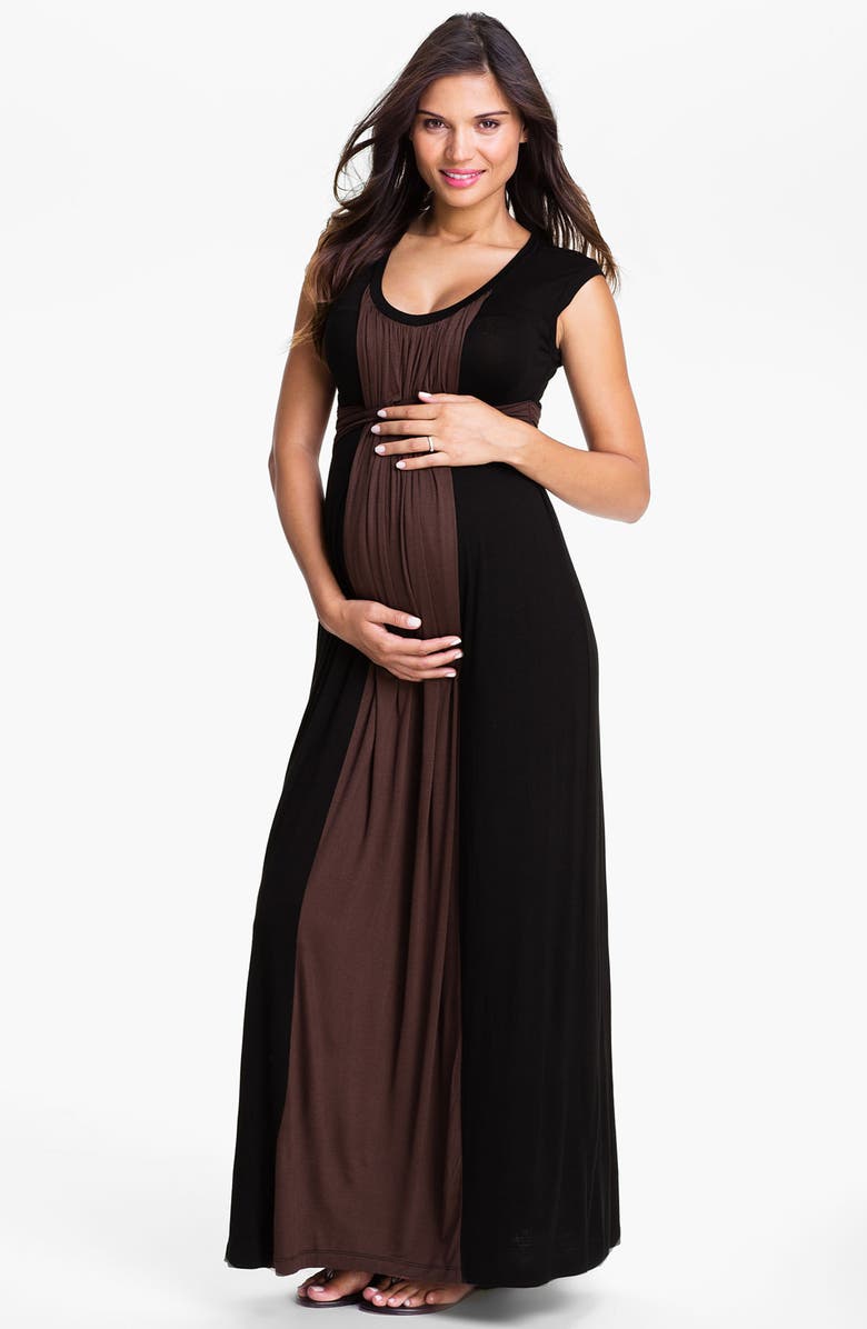 Japanese Weekend Colorblock Maternity Dress with Nursing Access | Nordstrom