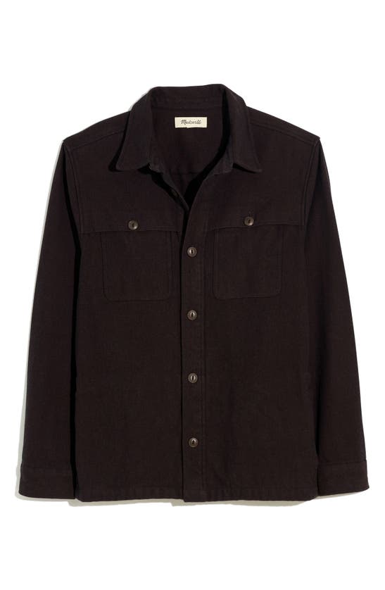 Madewell Easy Cotton Twill Button-up Shirt In Dark Coffee