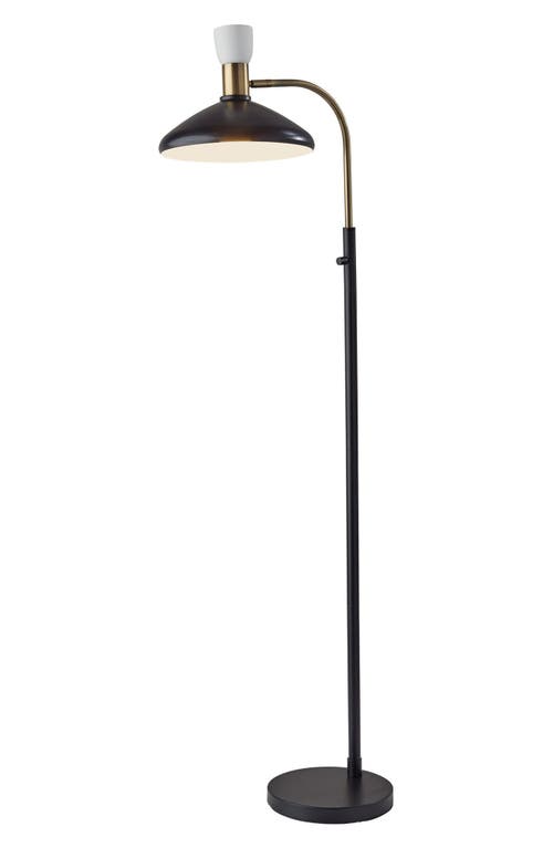 Adesso Lighting Patrick Floor Lamp In Black W/brass Accents