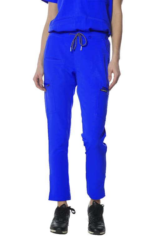 Members Only Reus Open Bottom Scrub Pants In Royal Blue