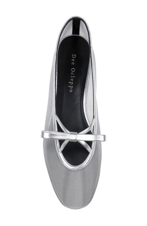 Shop Dee Ocleppo Dixon Mary Jane Ballet Flat In Silver Metallic