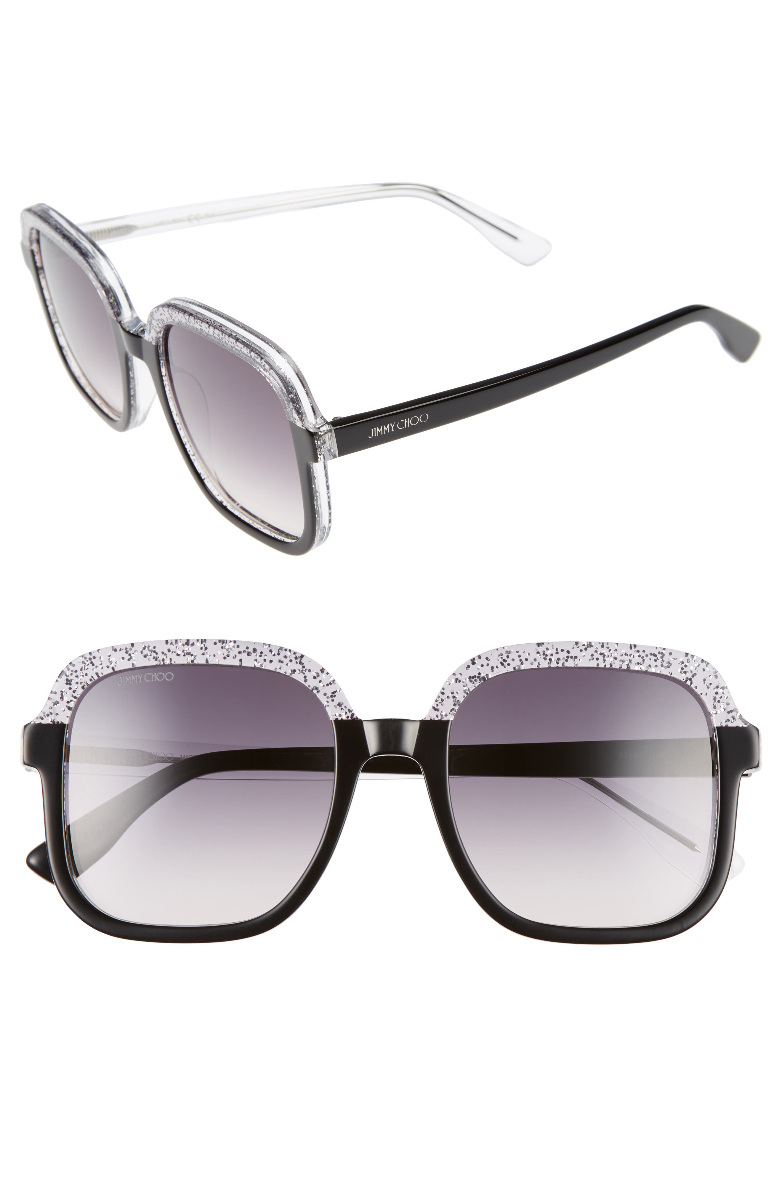 Jimmy Choo 53mm Glitter Frame Sunglasses Nordstrom