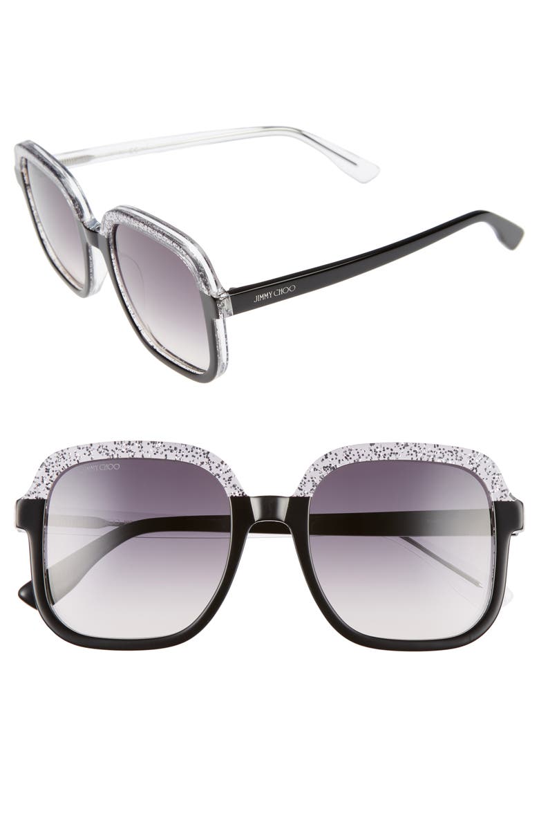 Jimmy Choo 53mm Glitter Frame Sunglasses | Nordstrom