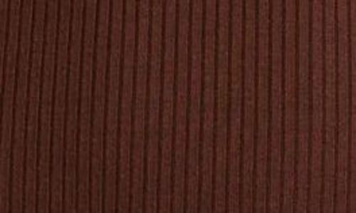 Reformation Skylar Mock Neck Rib Minidress In Cafe