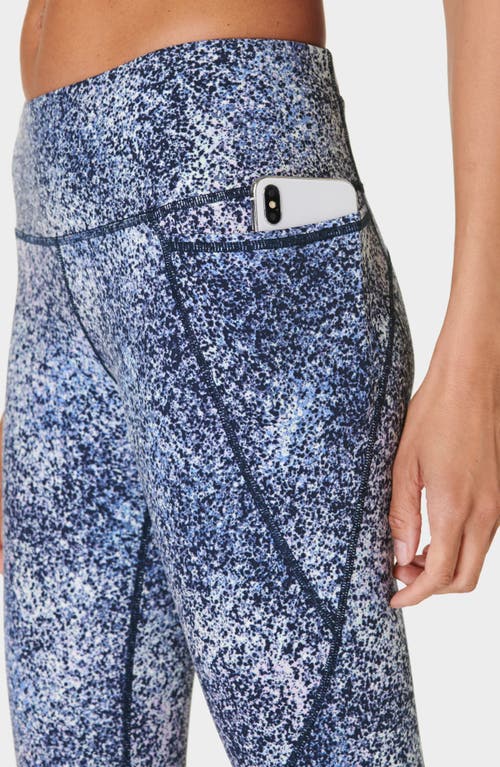Sweaty Betty Power 7/8 Gym Leggings In Blue Speckle Print