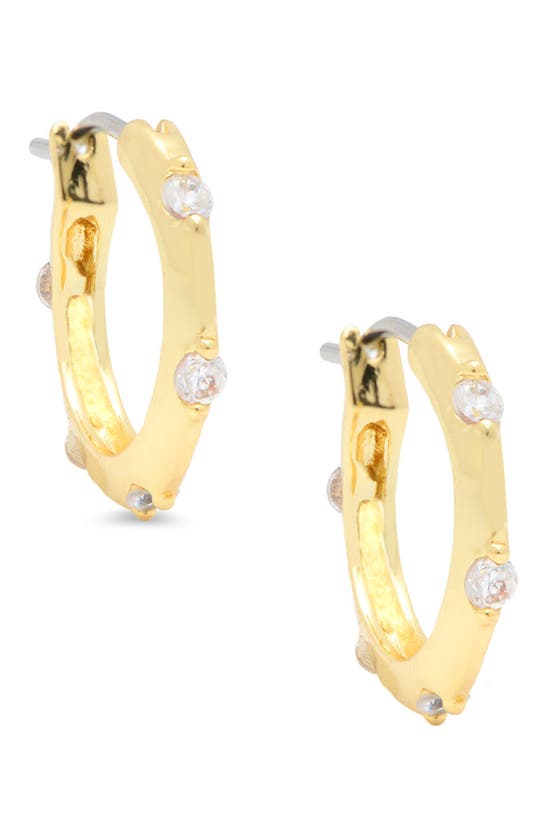 Shop Lily Nily Kids' Cubic Zirconia Hoop Earrings In Gold