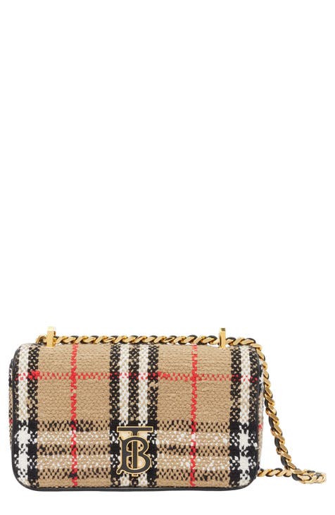 Burberry Note Leather & Vintage Check Crossbody Bag, Nordstrom