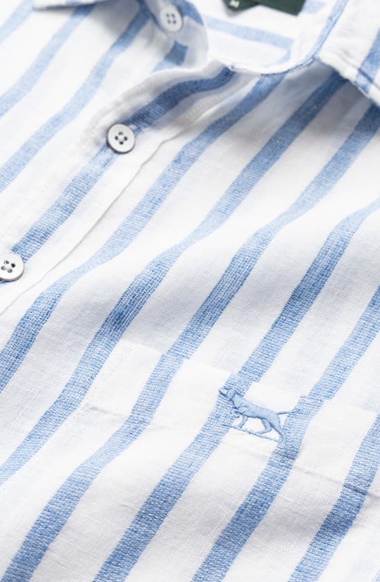 Shop Rodd & Gunn Napier South Original Fit Stripe Linen Button-up Shirt In River