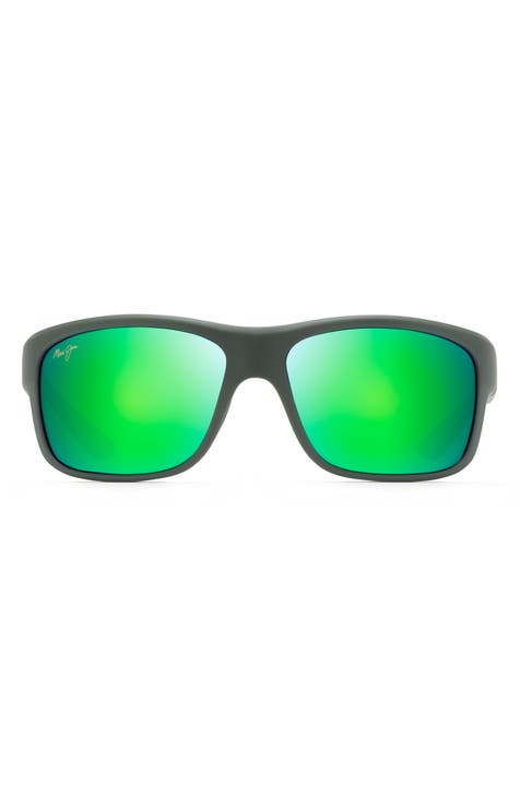 Maui Jim Unisex Moon Doggy 52mm Mirrored Lens Square Sunglasses