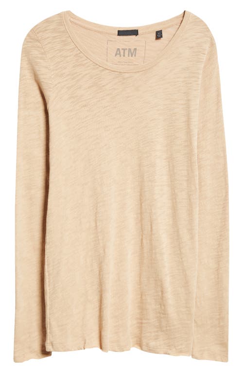 Shop Atm Anthony Thomas Melillo Destroyed Wash Tee In Camel