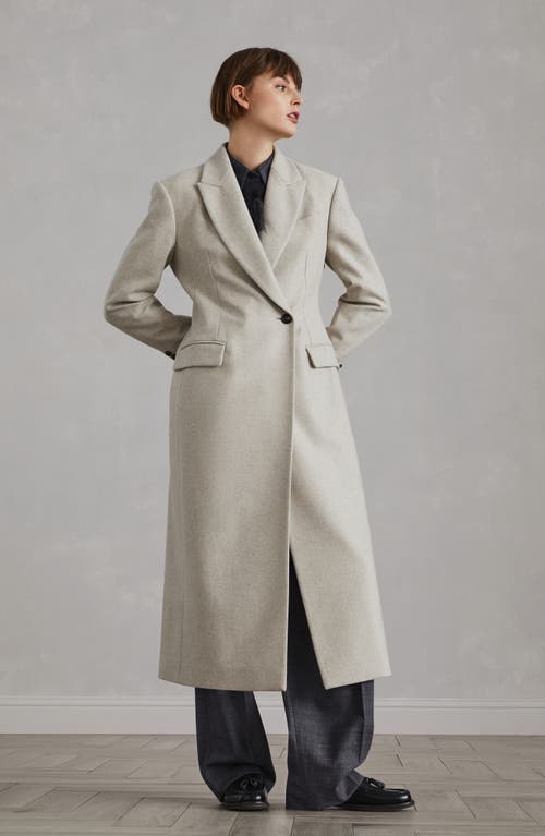 Shop Brunello Cucinelli Lightweight Wool Fabric Overcoat In Beige