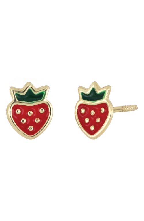 Bony Levy Kids' 14K Gold Strawberry Stud Earrings in 14K Yellow Gold at Nordstrom