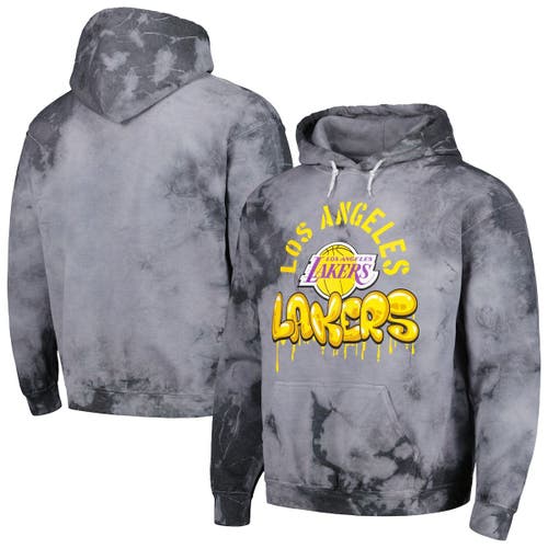 Unisex Stadium Essentials Charcoal Los Angeles Lakers Street Art Dark Crystal Washed Pullover Hoodie