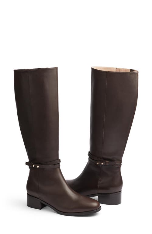 Lk Bennett Bena Riding Boot In Chocolate