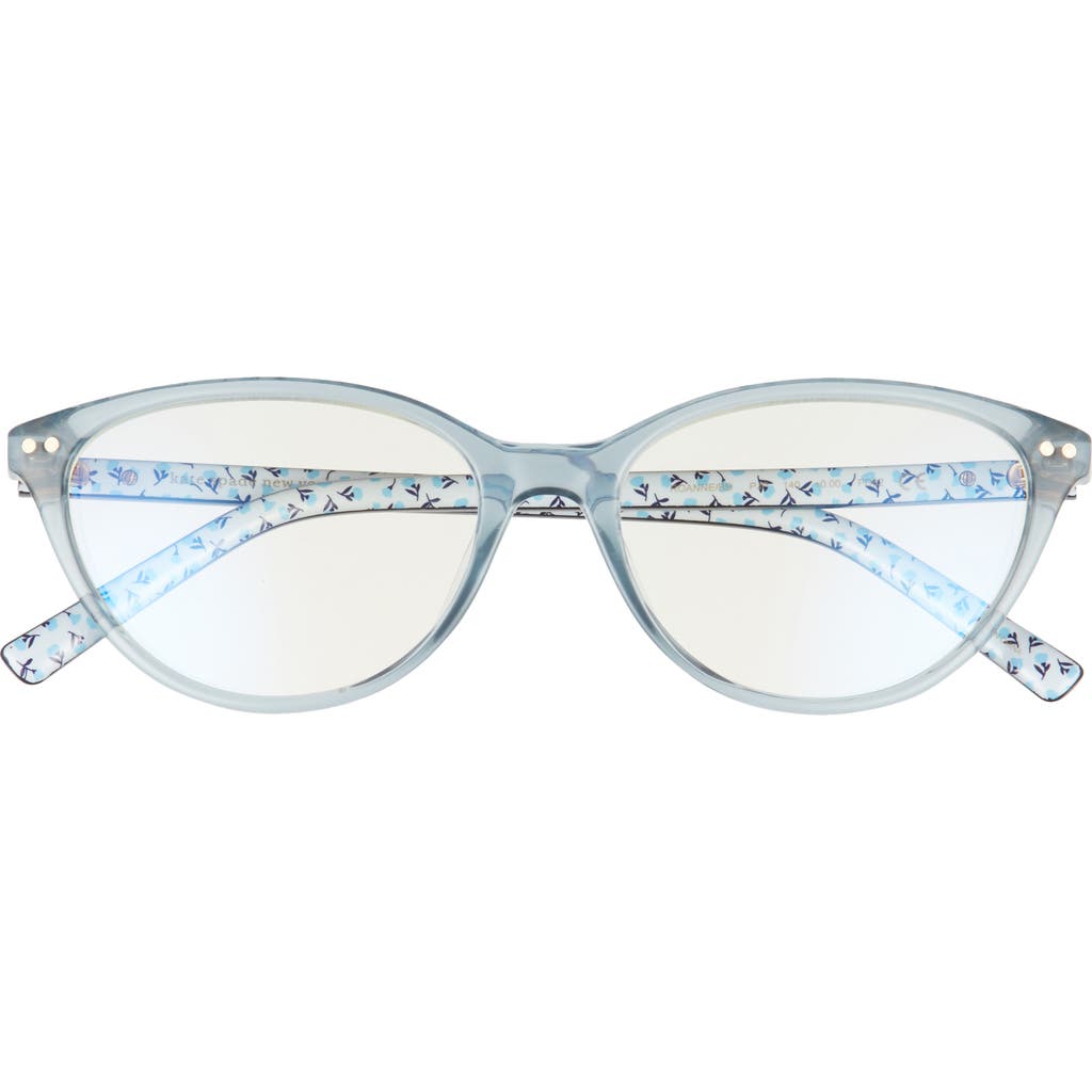 Kate Spade New York Roanne 54mm Blue Light Blocking Reading Glasses In Blue/clear