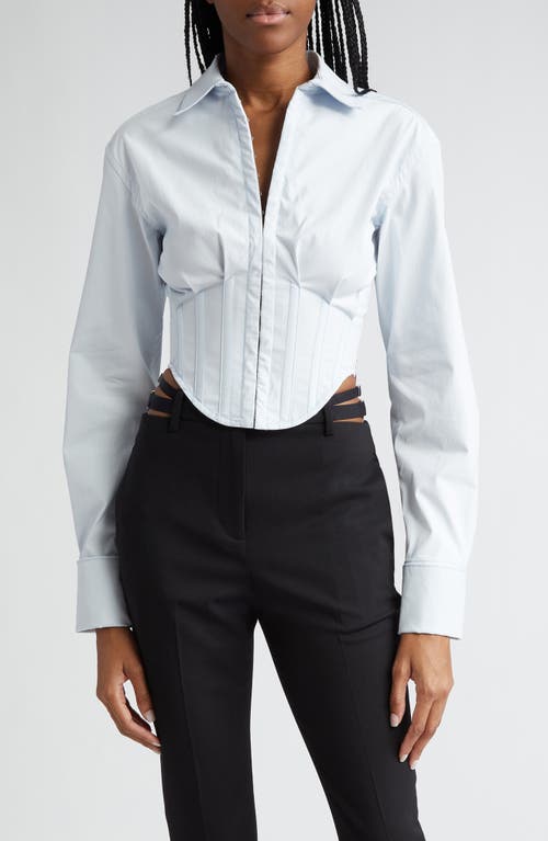 Dion Lee Tuxedo Long Sleeve Corset Shirt Steam at Nordstrom, Us