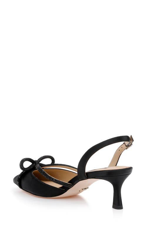 BADGLEY MISCHKA BADGLEY MISCHKA COLLECTION ANGELINA SLINGBACK POINTED TOE KITTEN HEEL PUMP 