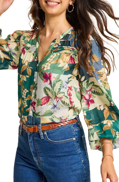 Tommy Bahama Floral Pintuck Top in Bonsai 