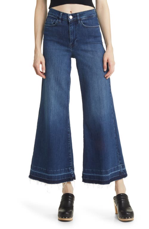 FRAME Le Palazzo Release Hem Crop Wide Leg Jeans Thunderstorm at Nordstrom,