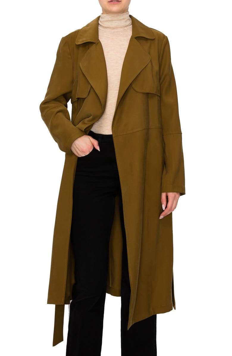 MELLODAY Belted Twill Trench Coat | Nordstromrack