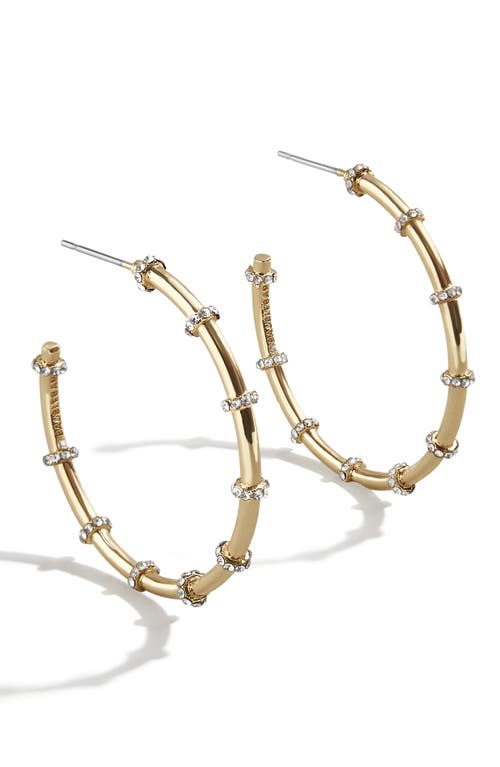 BaubleBar Pavé Stud Hoop Earrings in Gold at Nordstrom