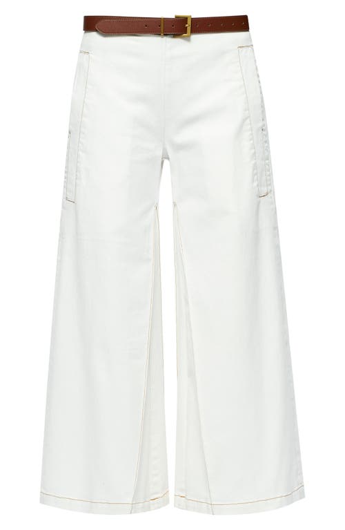 Bayeas Timothy Low Rise Ankle Wide Leg Jeans In Cream