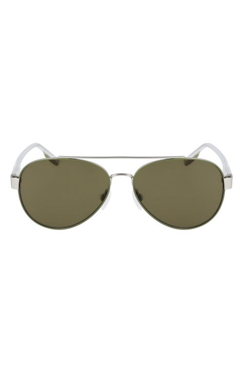 Converse Disrupt 58mm Aviator Sunglasses in Matte Dark Moss/Green