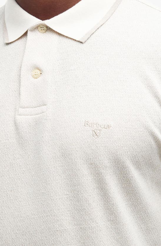 Shop Barbour Powburn Jacquard Cotton Polo In Mist