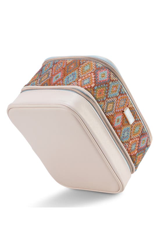 Stephanie Johnson Bodrum Kilim Jenny Train Case In Orange Multi