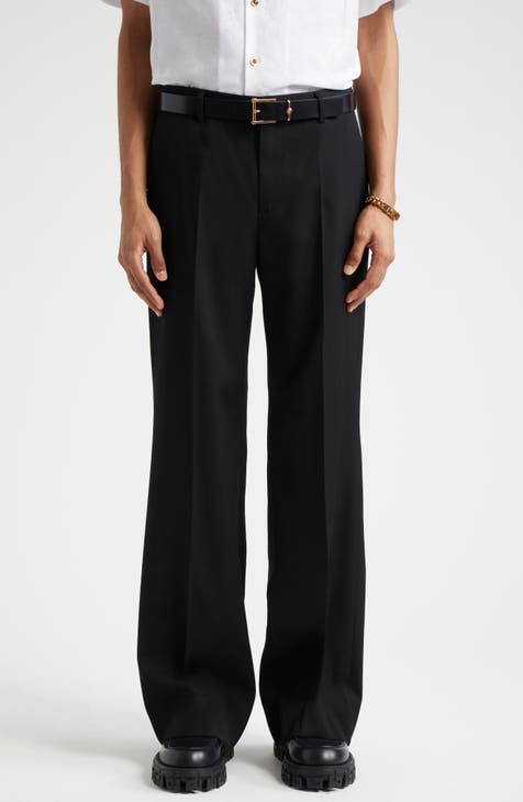 Men's 22 Inch Big & Tall Wide Leg Pants  unhemmed unfinished bottom Men's Wide Leg Trousers