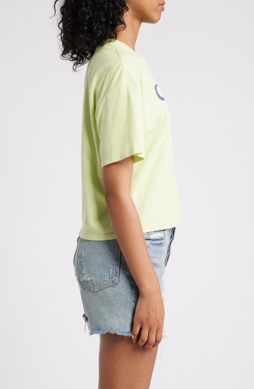 Shop Vinyl Icons Certified Yapper Crop Graphic T-shirt In Lime