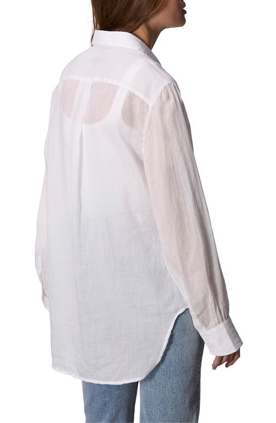 Shop Rag & Bone Maxine Linen Button-up Shirt In White