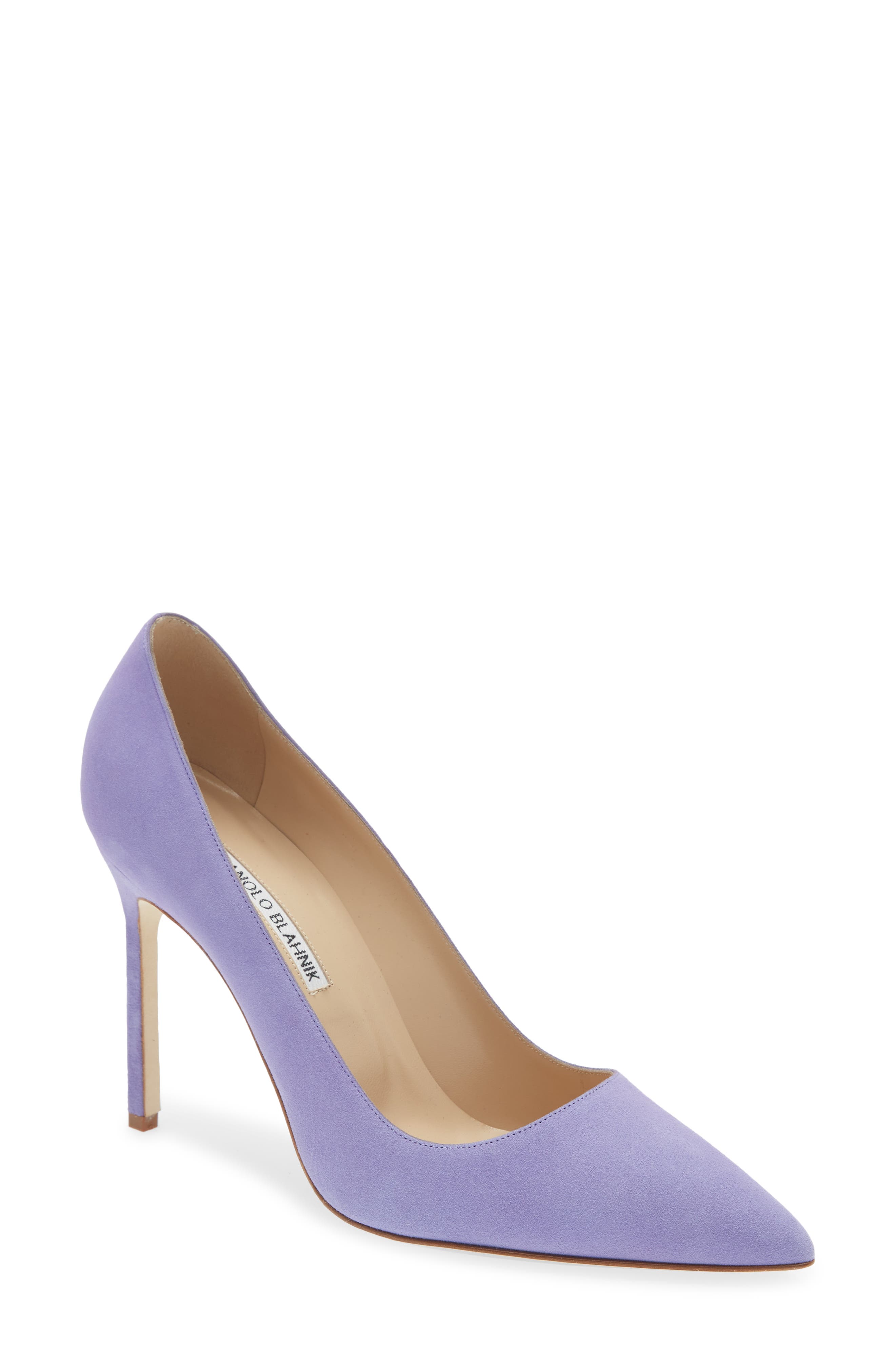 Manolo Blahnik BB Pointed Toe Pump in Purple at Nordstrom, Size 11Us