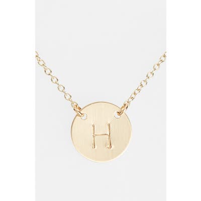 Nashelle 14K-Gold Fill Anchored Initial Disc Necklace