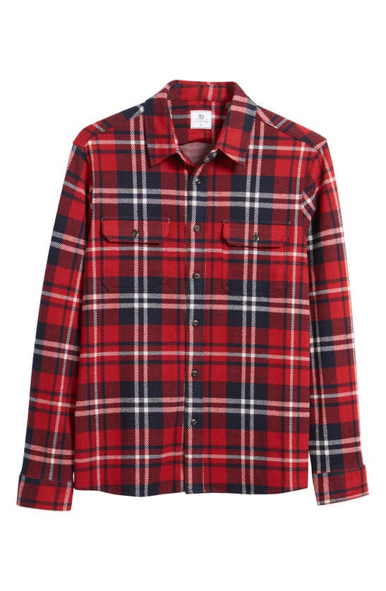 Shop 7 Diamonds Generation Plaid Double Knit Button-up Shirt In Red