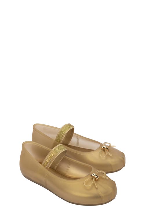 Shop Mini Melissa Sophie Mary Jane Ballet Flat In Pearly Beige