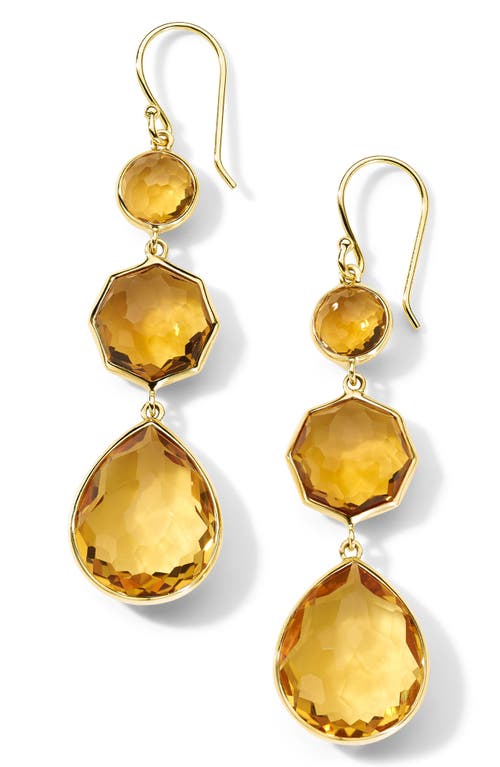 Ippolita Rock Candy Crazy 8's Drop Earrings in Gold/Orange Citrine at Nordstrom