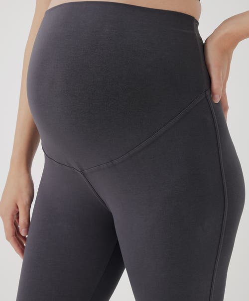 Shop Pact Maternity On The Go-to Legging Made With Organic Cotton In Storm