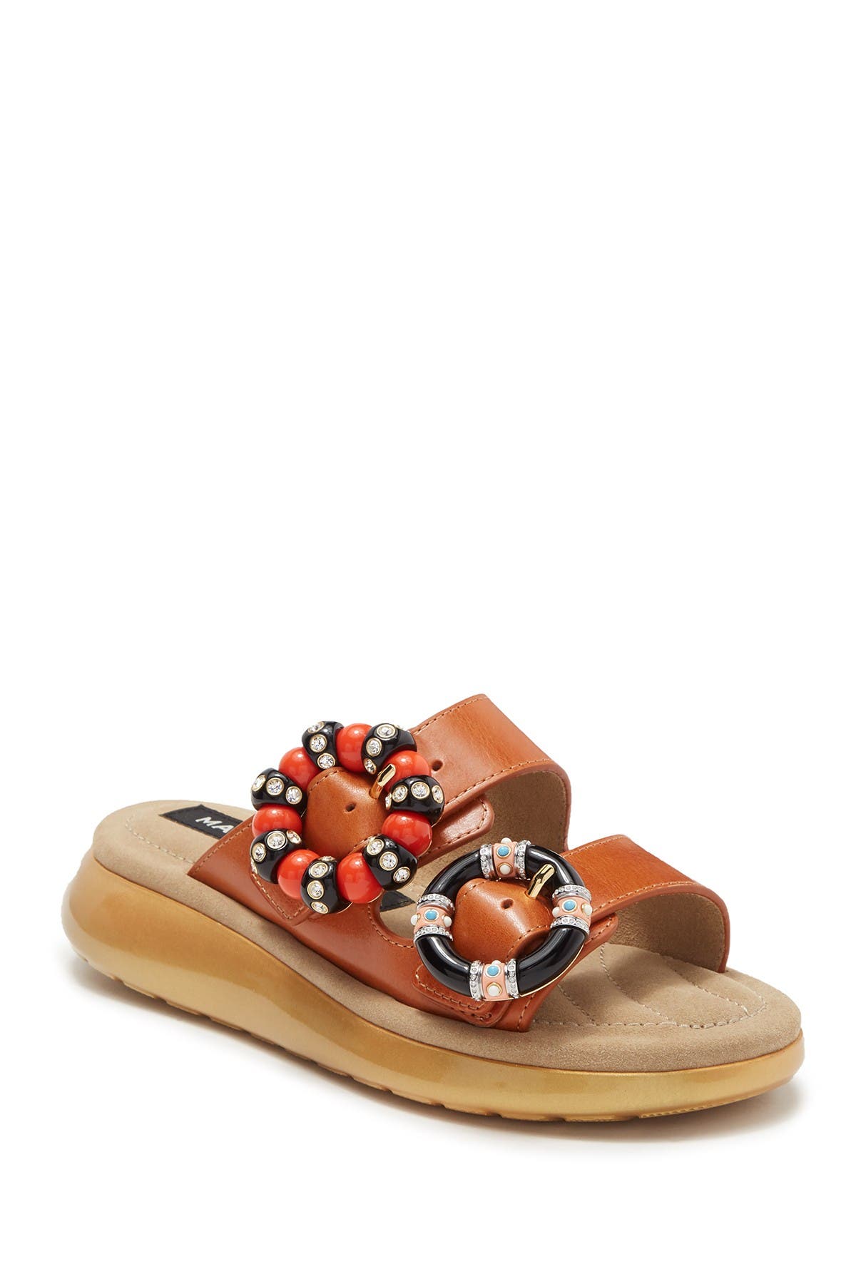 Marc Jacobs Sage Embellished Slide Sandal In Luggage