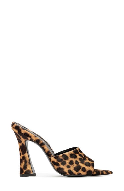 Shop Black Suede Studio Junie Sandal In Leopard Pony Hair