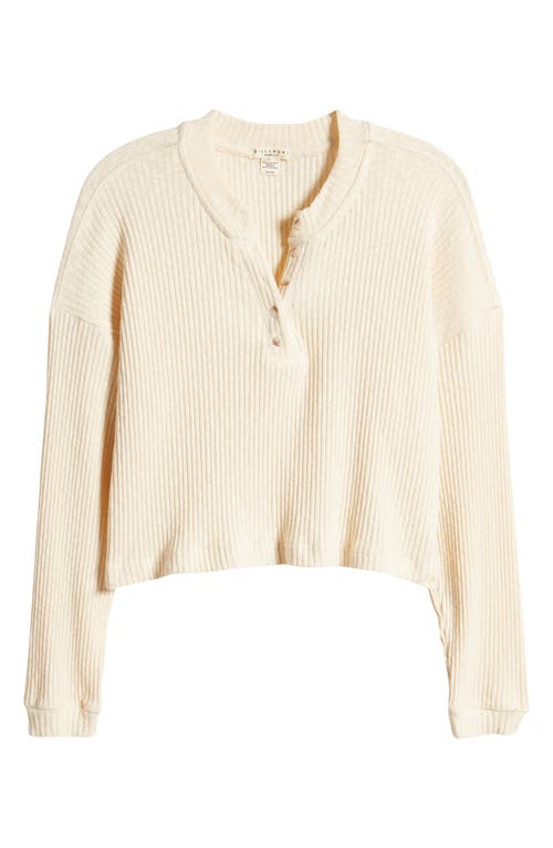 Shop Billabong Good Catch Rib Henley Sweater In White Cap