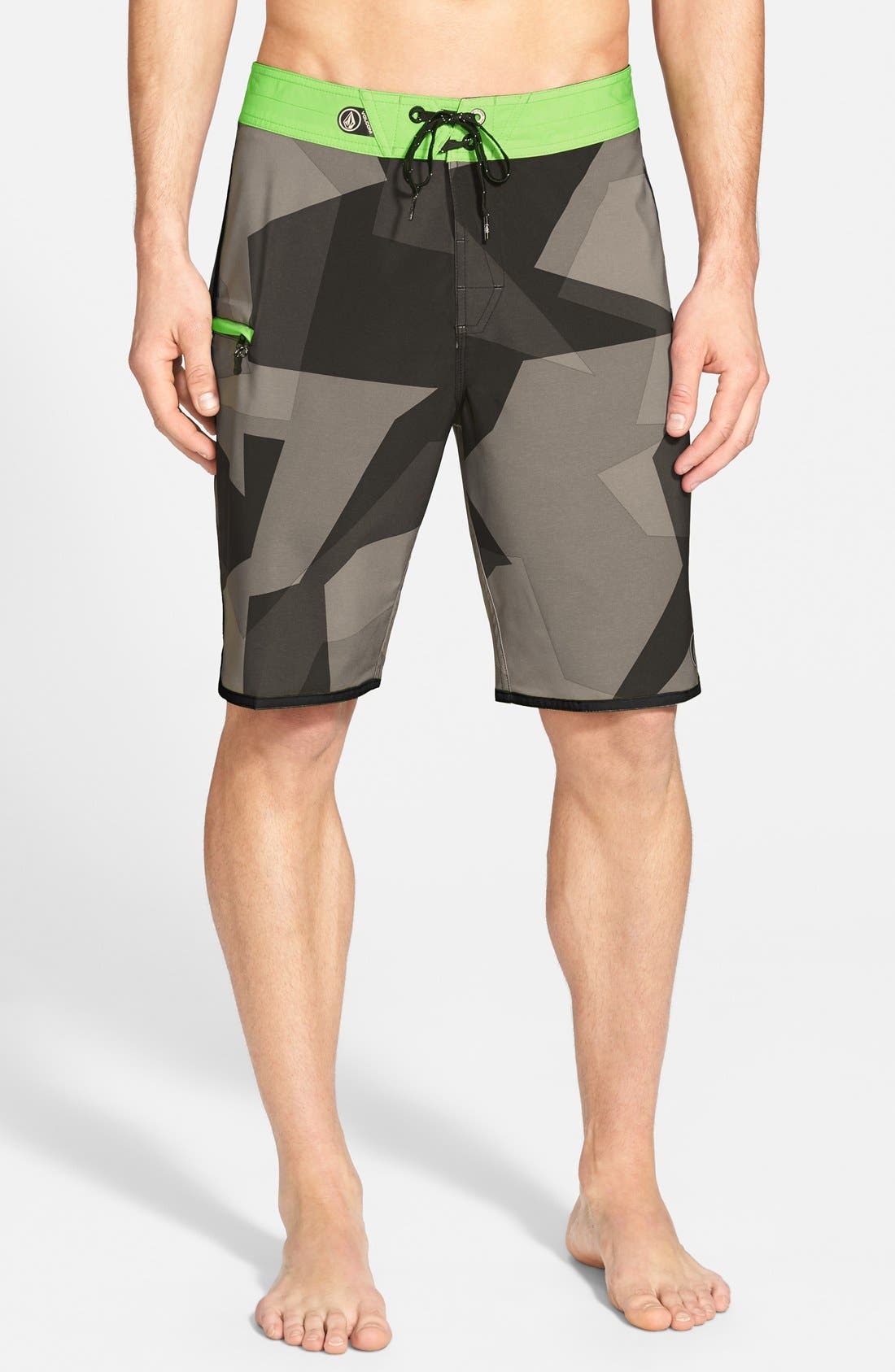 'Camo Mod' Scalloped Board Shorts Nordstrom