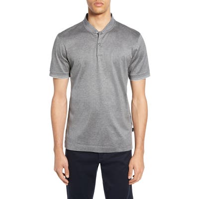Boss Pal Slim Fit Jersey Henley, Grey