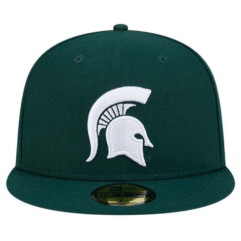 Shop New Era Green  Michigan State Spartans Throwback 59fifty Fitted Hat