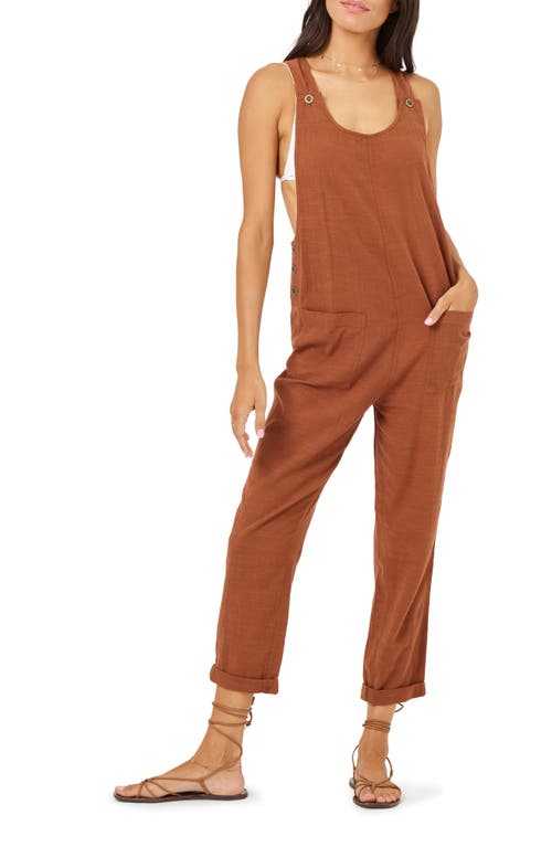 L*space Lspace Freya Cover-up Jumpsuit In Coffee