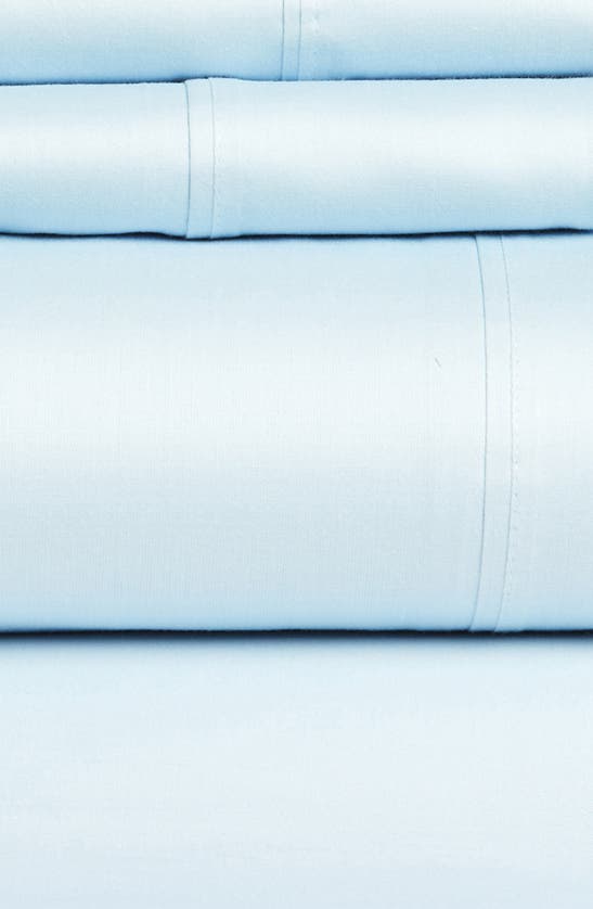 Shop Hotel Espalma 300 Thread Count Cotton Sateen Sheet Set In Blue