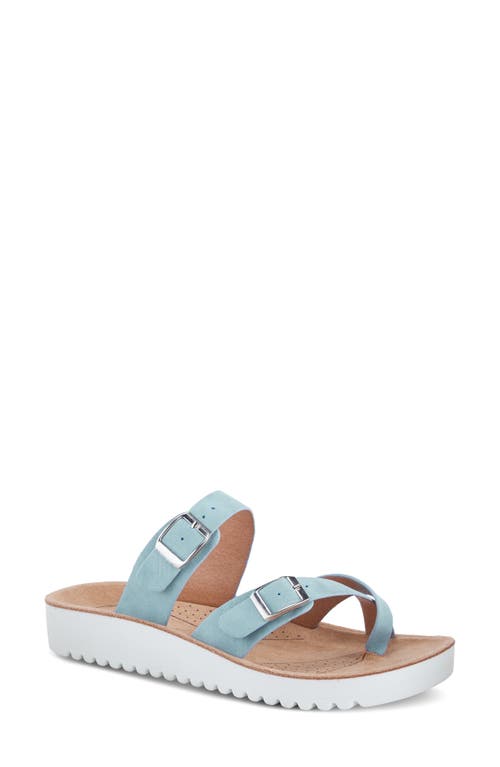 Flexus By Spring Step Bayside Wedge Slide Sandal In Sky Blue